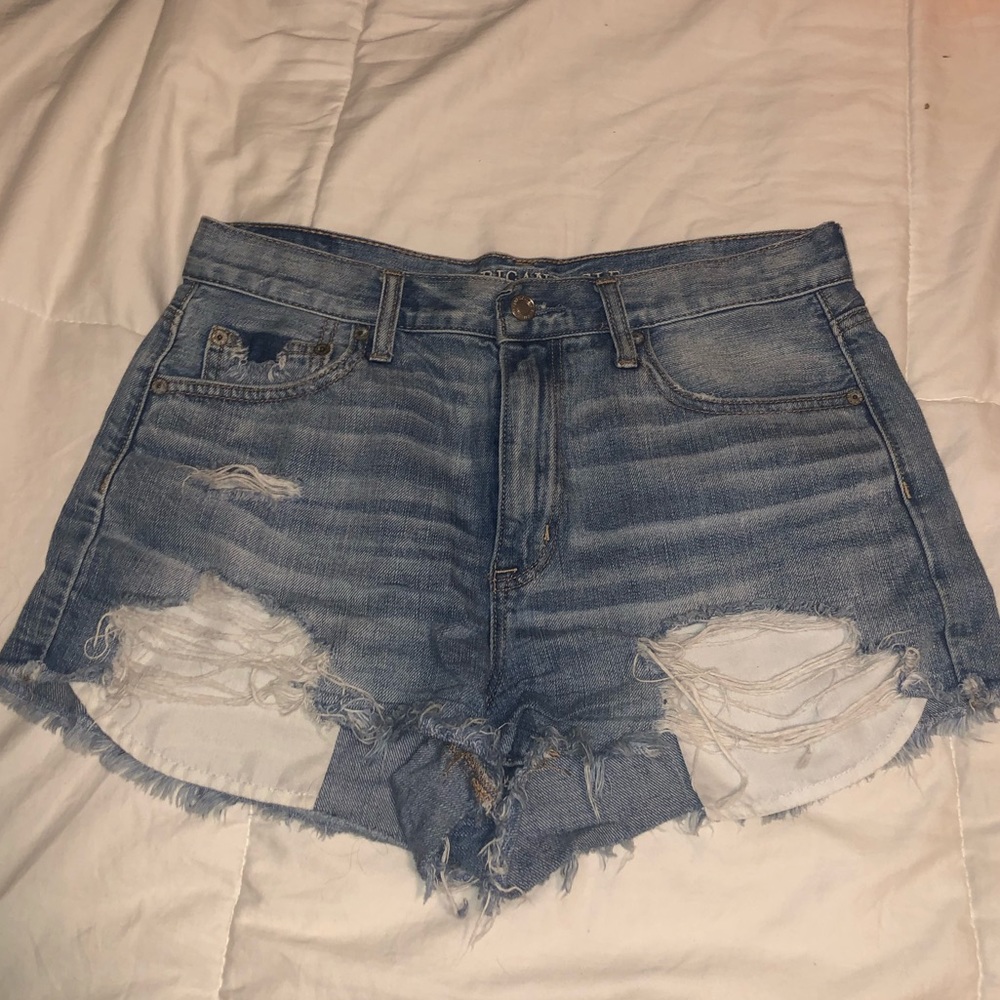 Distressed American Eagle Vintage Hi-Rise Shorts